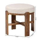 Hospitality furniture - Round Fabric Cushioned Ottoman - www.oroatrade.com