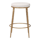 Hospitality furniture - Hand-forged Metal Padded Counter Stool - www.oroatrade.com