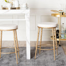 Hospitality furniture - Hand-forged Metal Padded Counter Stool - www.oroatrade.com