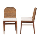Hospitality furniture - Acacia Wood Seagrass Dining Chairs (2) - www.oroatrade.com
