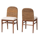 Hospitality furniture - Acacia Wood Seagrass Dining Chairs (2) - www.oroatrade.com