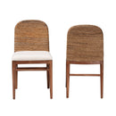Hospitality furniture - Acacia Wood Seagrass Dining Chairs (2) - www.oroatrade.com