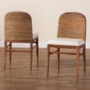 Hospitality furniture - Acacia Wood Seagrass Dining Chairs (2) - www.oroatrade.com