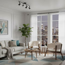 Hospitality furniture - Walnut Framed Curve Accent Chairs 2 - www.oroatrade.com