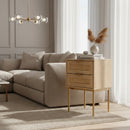 Hospitality furniture - Japandi 2 Drawer End Table - www.oroatrade.com