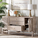 Hospitality furniture - Gray Rattan 3-Drawer Cabinet - www.oroatrade.com