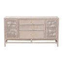 Hospitality furniture - Gray Rattan 3-Drawer Cabinet - www.oroatrade.com