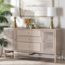 Hospitality furniture - Gray Rattan 3-Drawer Cabinet - www.oroatrade.com