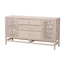 Hospitality furniture - Gray Rattan 3-Drawer Cabinet - www.oroatrade.com