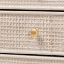 Hospitality furniture - Gray Rattan 3-Drawer Cabinet - www.oroatrade.com