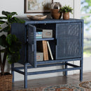 Hospitality furniture - Blue Rattan 2-Door Cabinet - www.oroatrade.com