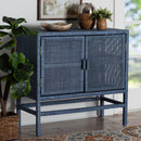 Hospitality furniture - Blue Rattan 2-Door Cabinet - www.oroatrade.com