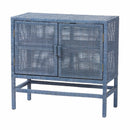 Hospitality furniture - Blue Rattan 2-Door Cabinet - www.oroatrade.com
