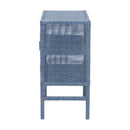 Hospitality furniture - Blue Rattan 2-Door Cabinet - www.oroatrade.com