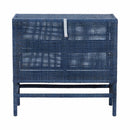 Hospitality furniture - Blue Rattan 2-Door Cabinet - www.oroatrade.com