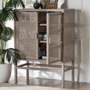 Hospitality furniture - Gray Rattan 2-Door Cabinet - www.oroatrade.com