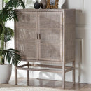 Hospitality furniture - Gray Rattan 2-Door Cabinet - www.oroatrade.com
