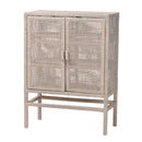 Hospitality furniture - Gray Rattan 2-Door Cabinet - www.oroatrade.com