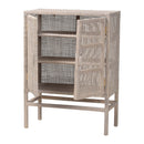 Hospitality furniture - Gray Rattan 2-Door Cabinet - www.oroatrade.com