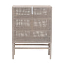 Hospitality furniture - Gray Rattan 2-Door Cabinet - www.oroatrade.com