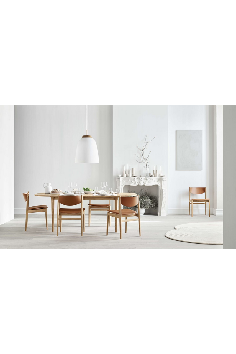 Upholstered Leather Seat Dining Chair | Bolia Apelle | Oroatrade.com