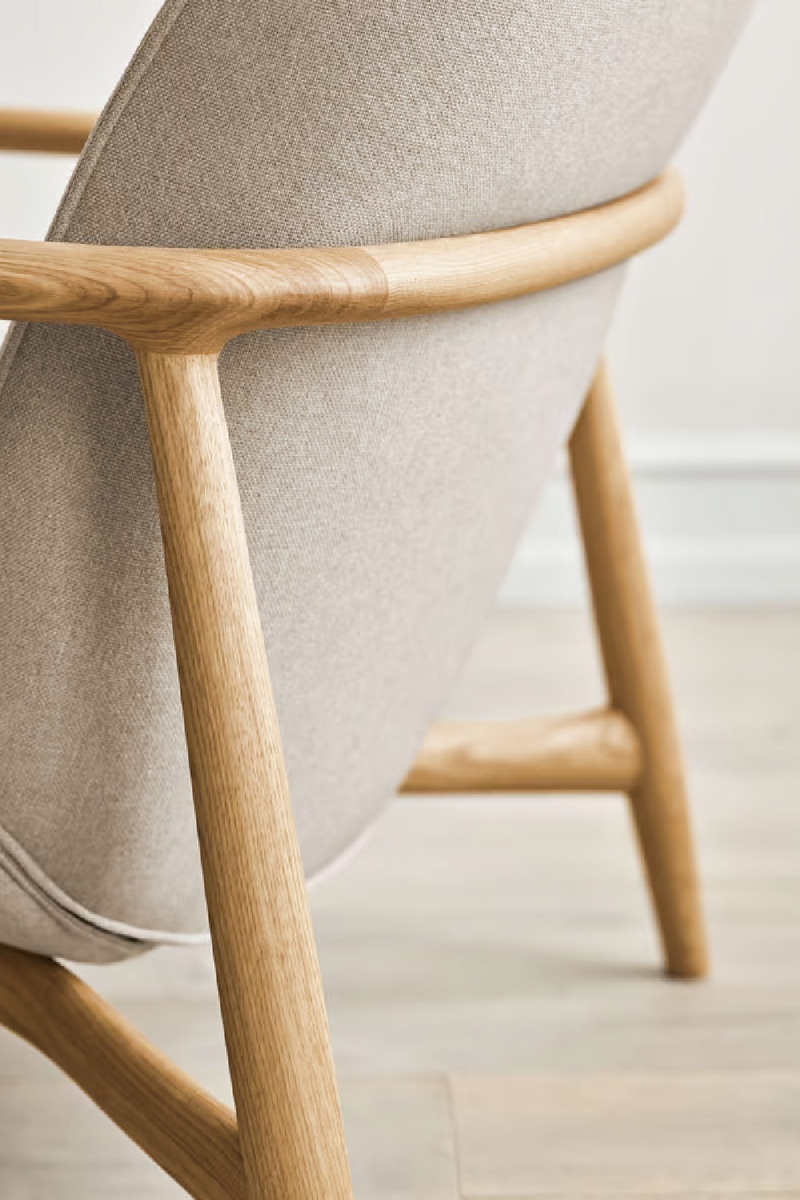 Oak Scandinavian Lounge Armchair | Bolia Bowie | Oroatrade.com