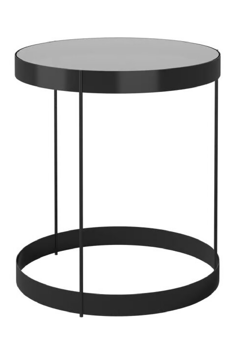 Black Steel-Framed Round Coffee Table | Bolia Drum | Oroatrade.com