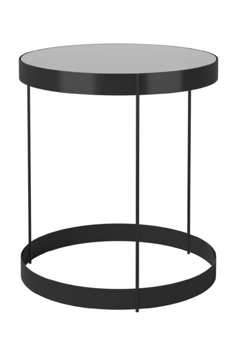 Black Steel-Framed Round Coffee Table | Bolia Drum | Oroatrade.com