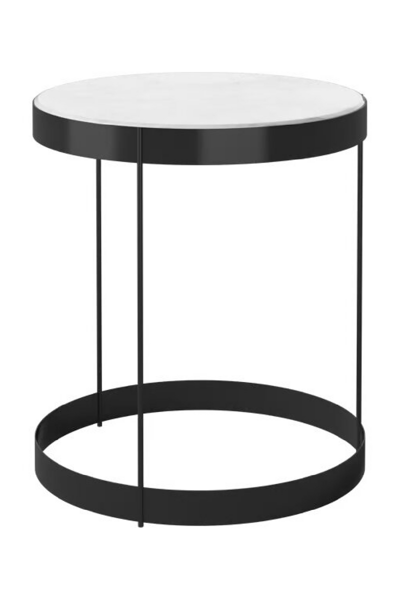 Black Steel-Framed Round Coffee Table | Bolia Drum | Oroatrade.com