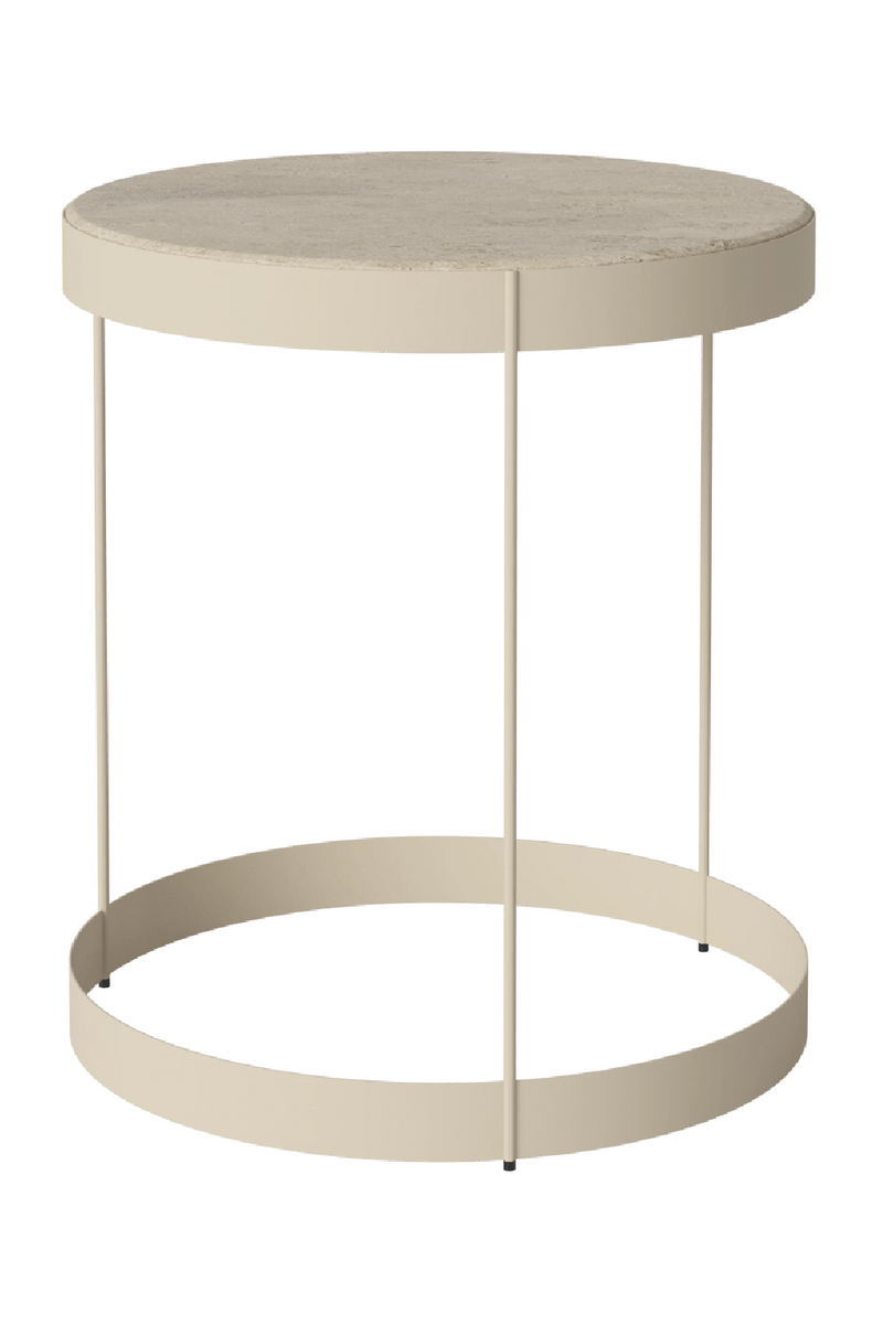 Cream Steel-Framed Round Coffee Table | Bolia Drum | Oroatrade.com