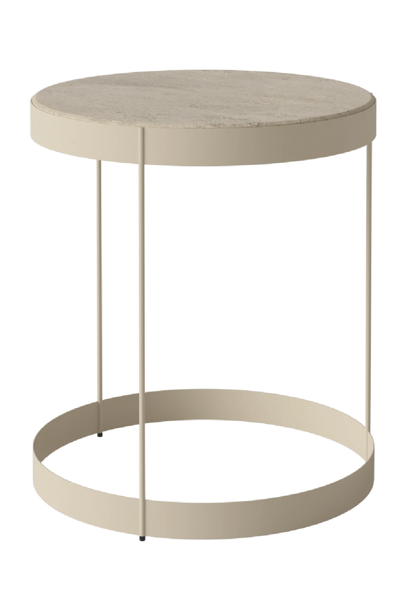 Cream Steel-Framed Round Coffee Table | Bolia Drum | Oroatrade.com