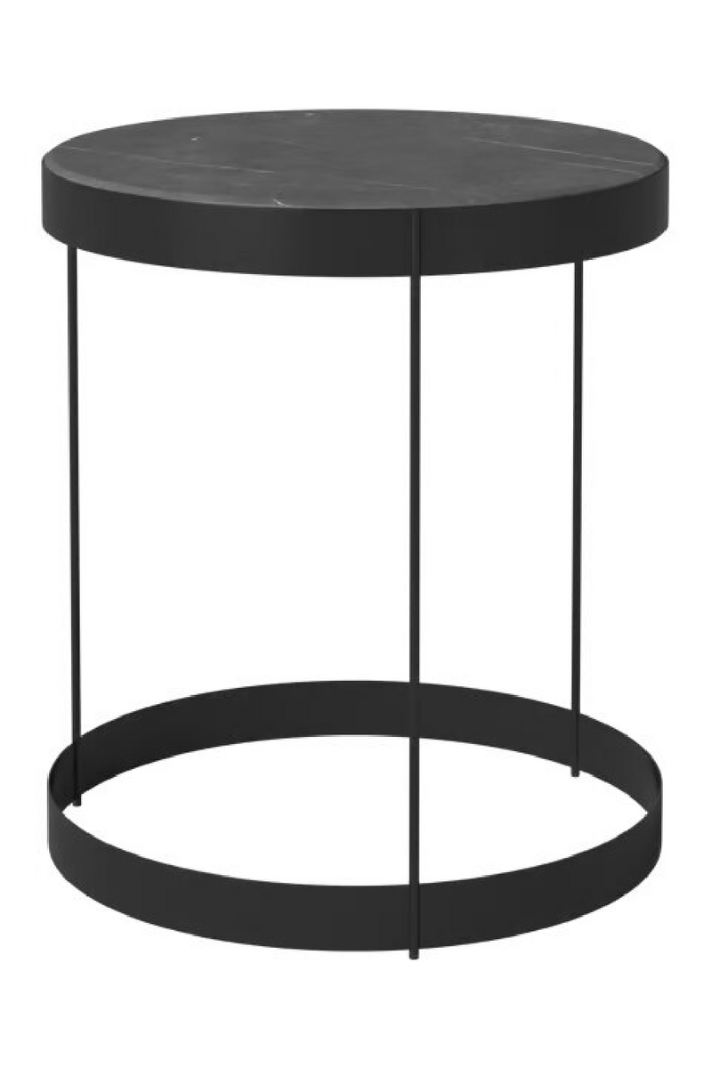 Black Steel-Framed Round Coffee Table | Bolia Drum | Oroatrade.com