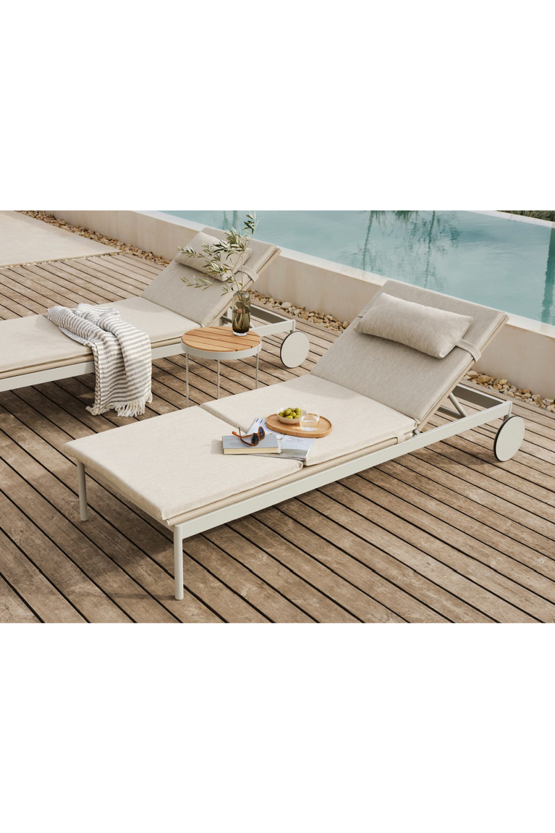 Gray Solid Teak Outdoor Lounge Table | Bolia Drum | Oroatrade.com
