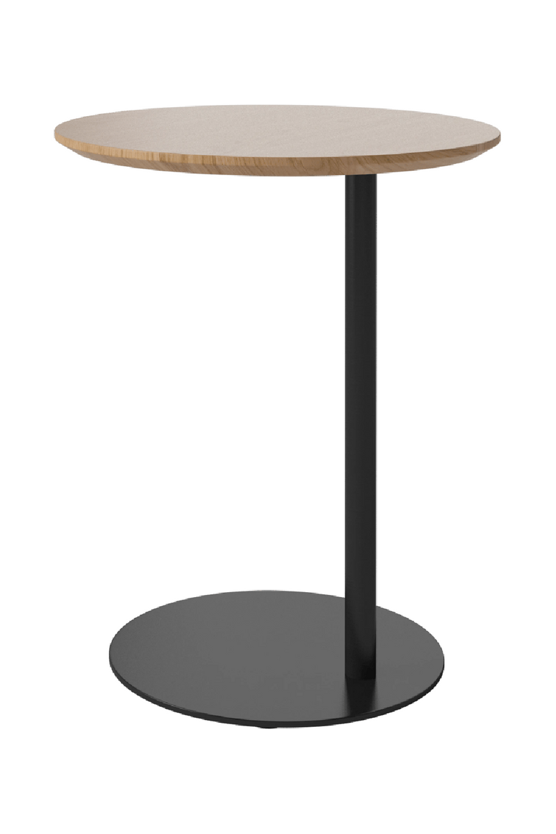 Oiled Oak Pedestal Side Table | Bolia Pillar