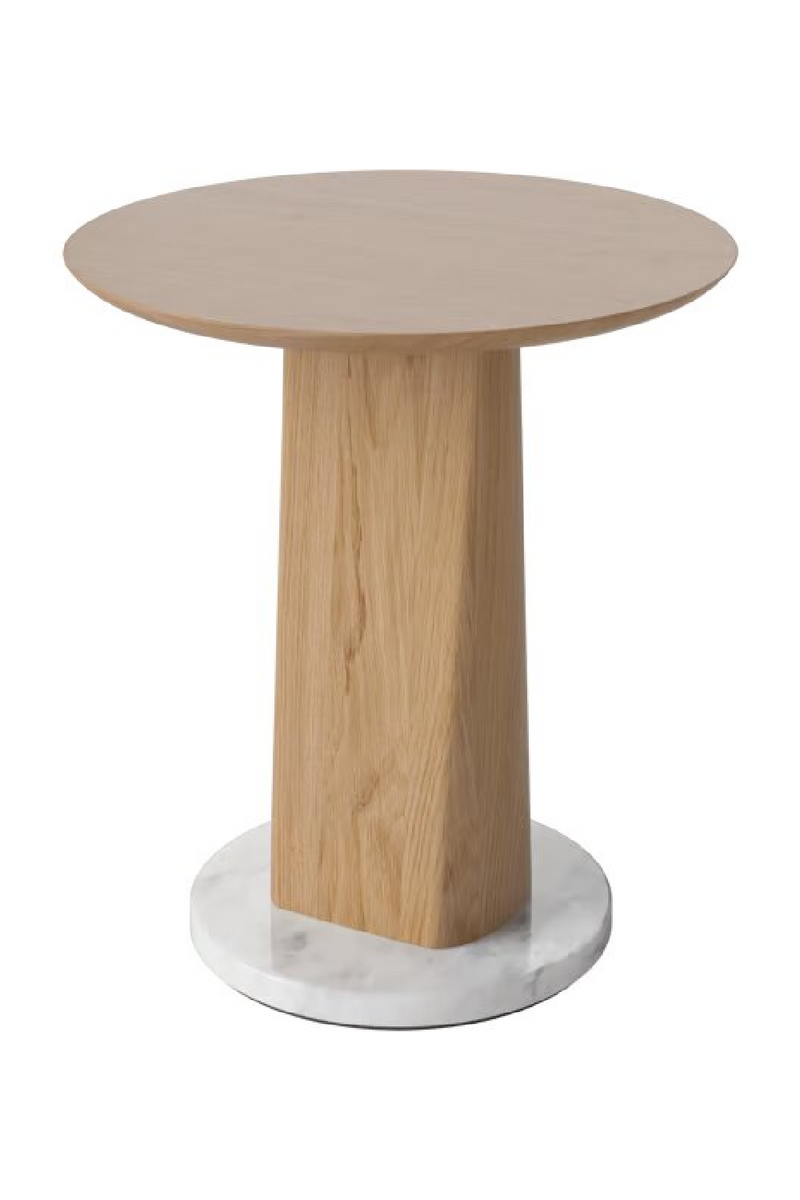 Oiled Oak Pedestal Side Table | Bolia Root | Oroatrade.com