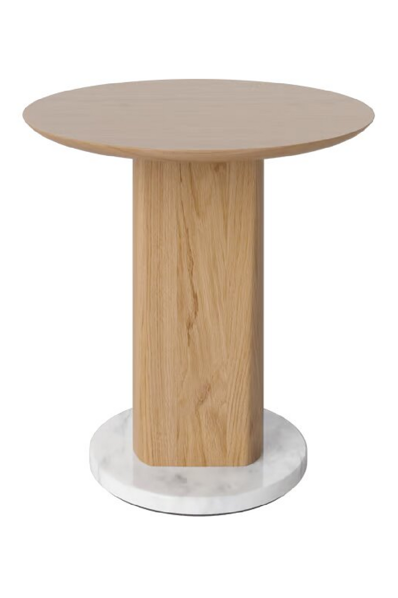 Oiled Oak Pedestal Side Table | Bolia Root | Oroatrade.com