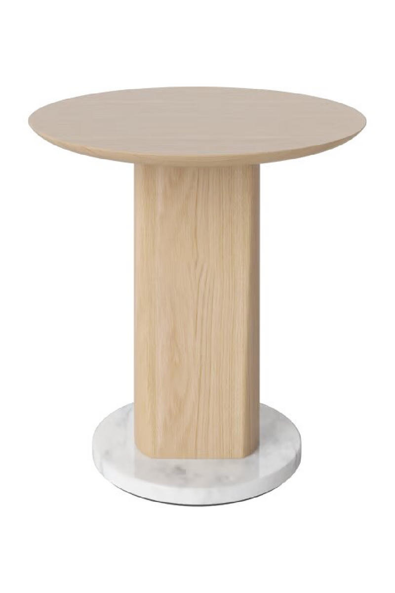 Oiled Oak Pedestal Side Table | Bolia Root | Oroatrade.com