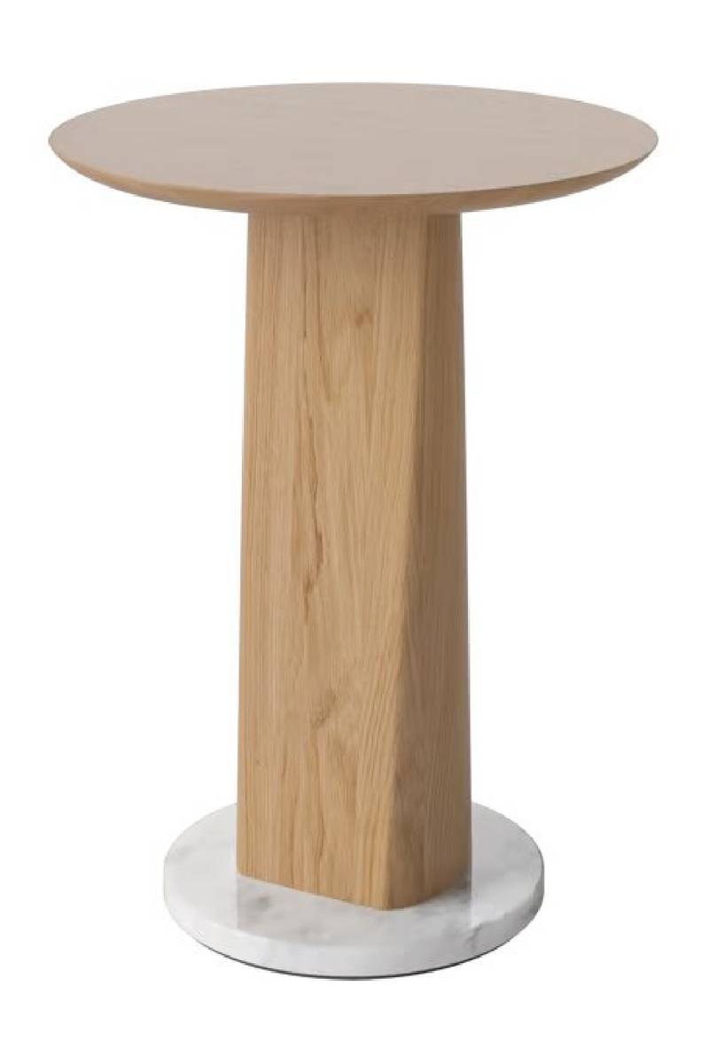 Oiled Oak Pedestal Side Table | Bolia Root | Oroatrade.com