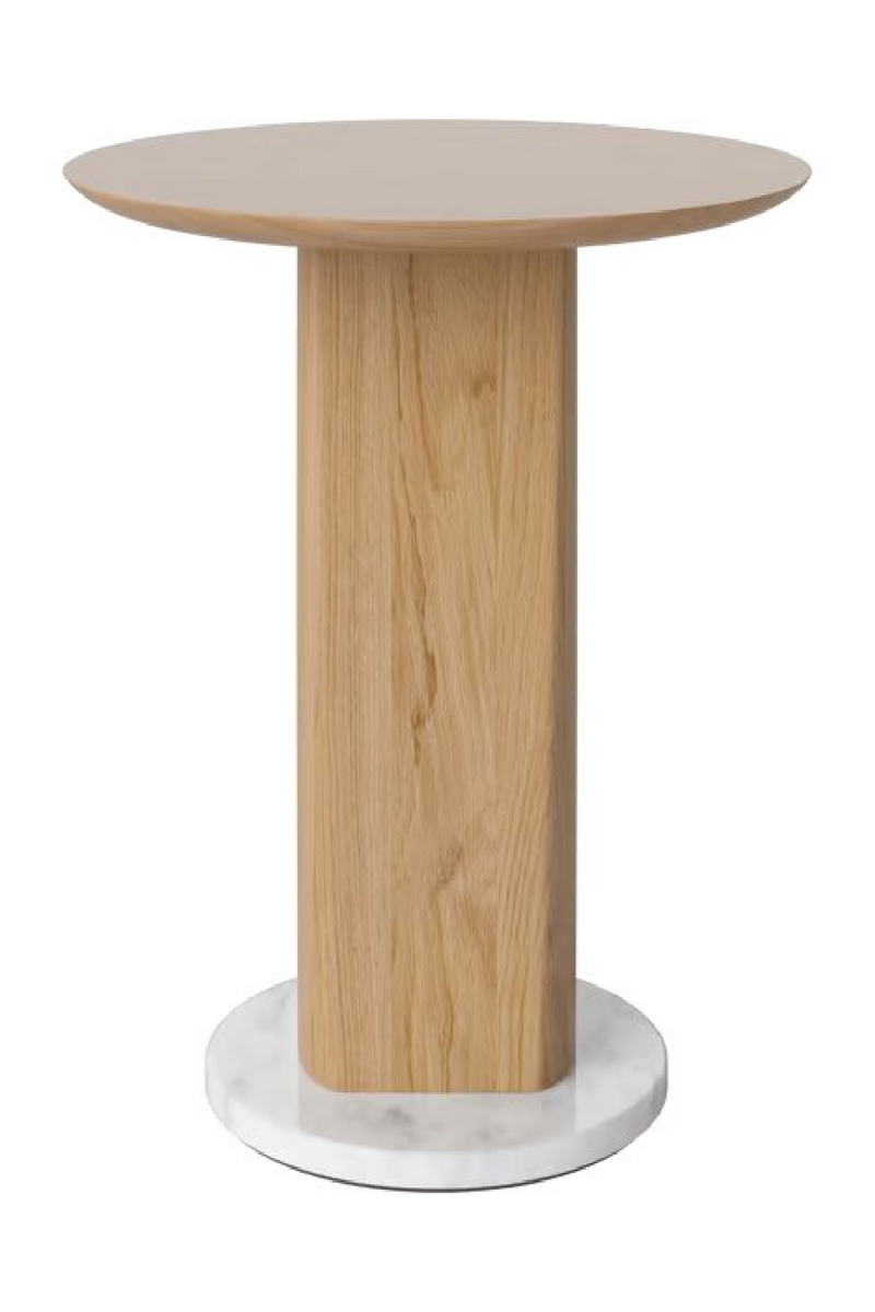 Oiled Oak Pedestal Side Table | Bolia Root | Oroatrade.com