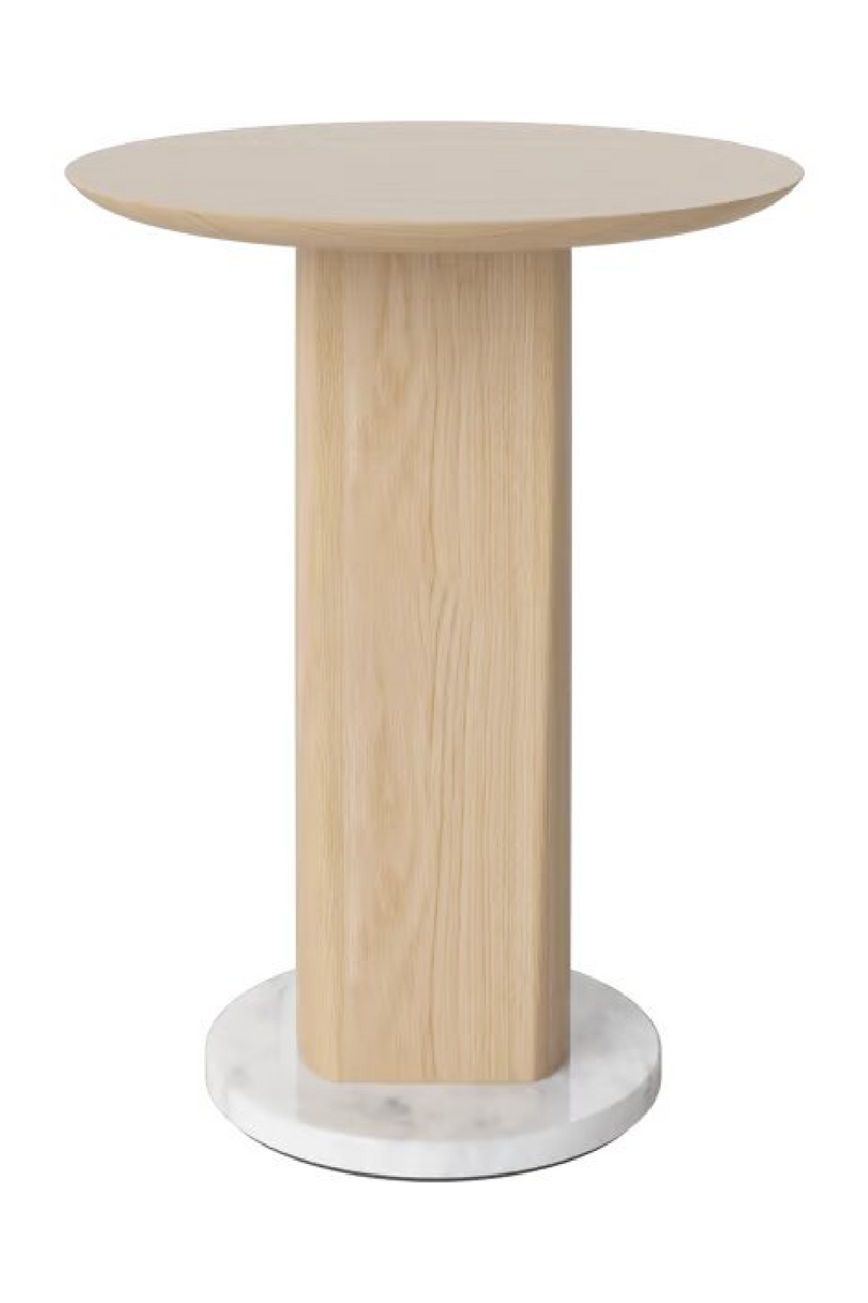 Oiled Oak Pedestal Side Table | Bolia Root | Oroatrade.com