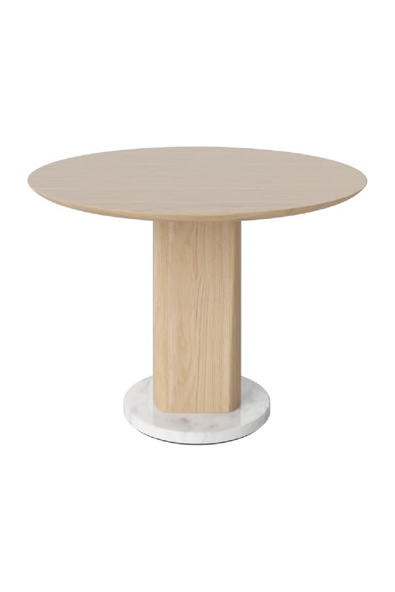 Oiled Oak Pedestal Side Table 24" | Bolia Root | Oroatrade.com