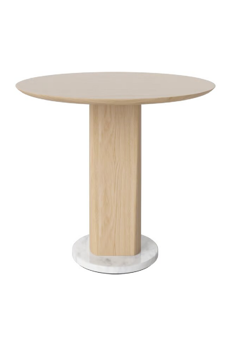 Oiled Oak Pedestal Side Table | Bolia Root