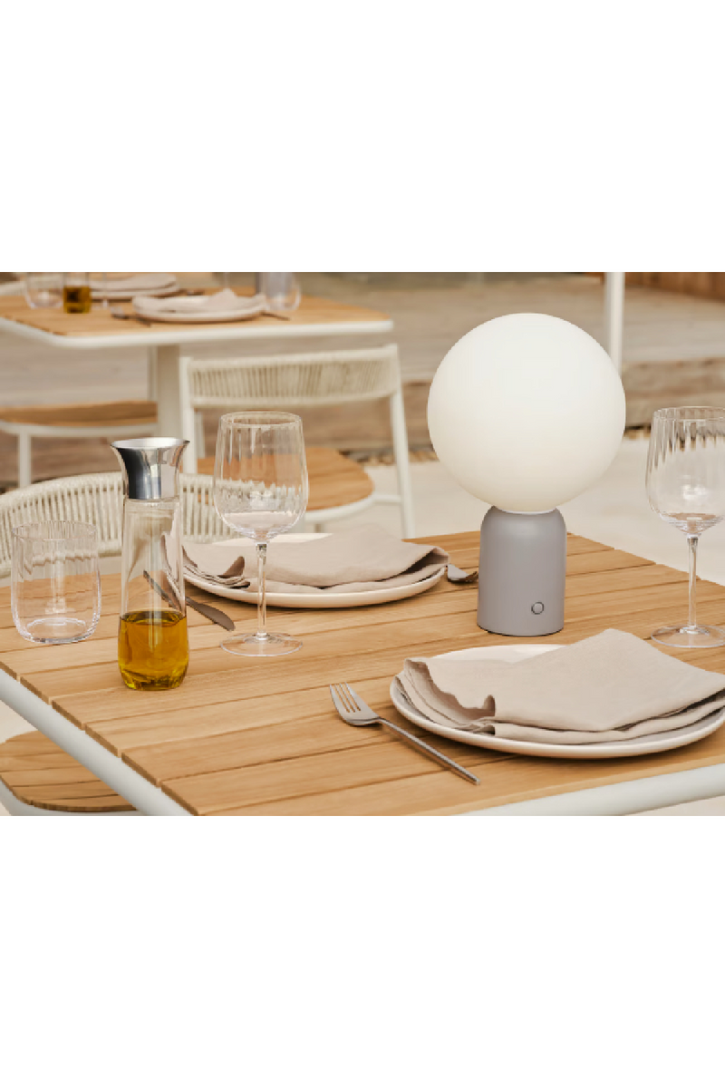 Solid Teak Pedestal Outdoor Table | Bolia Kite | Oroatrade.com