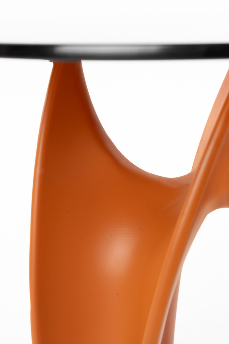 Orange Glass Side Table | Bold Monkey Hactua | Oroatrade.com