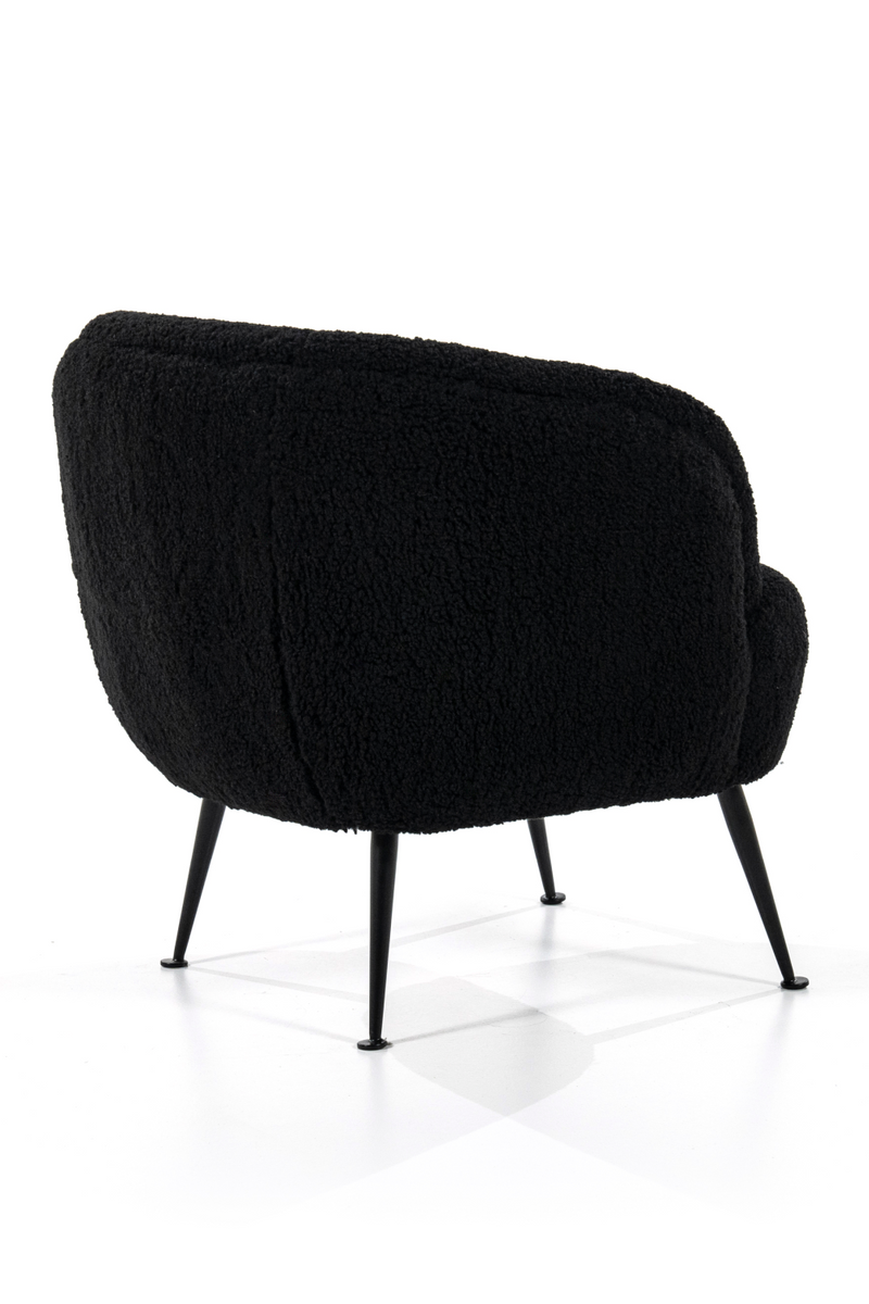 Black Vegan Shearling Lounge Chair | By-Boo Babe | Oroatrade.com