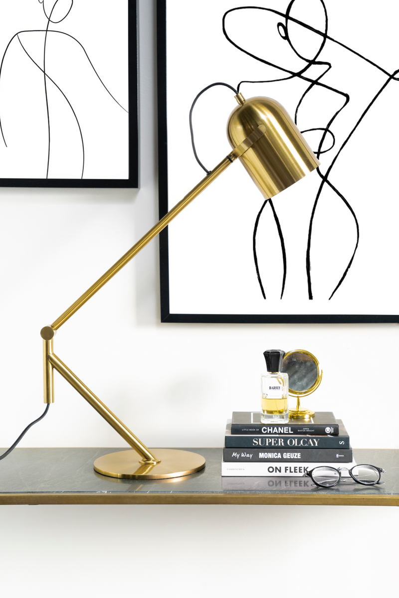 Gold Swing Arm Desk Lamp | By-Boo Sleek | Oroatrade.com