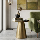 Brass Pedestal Side Table | By-Boo Mastic