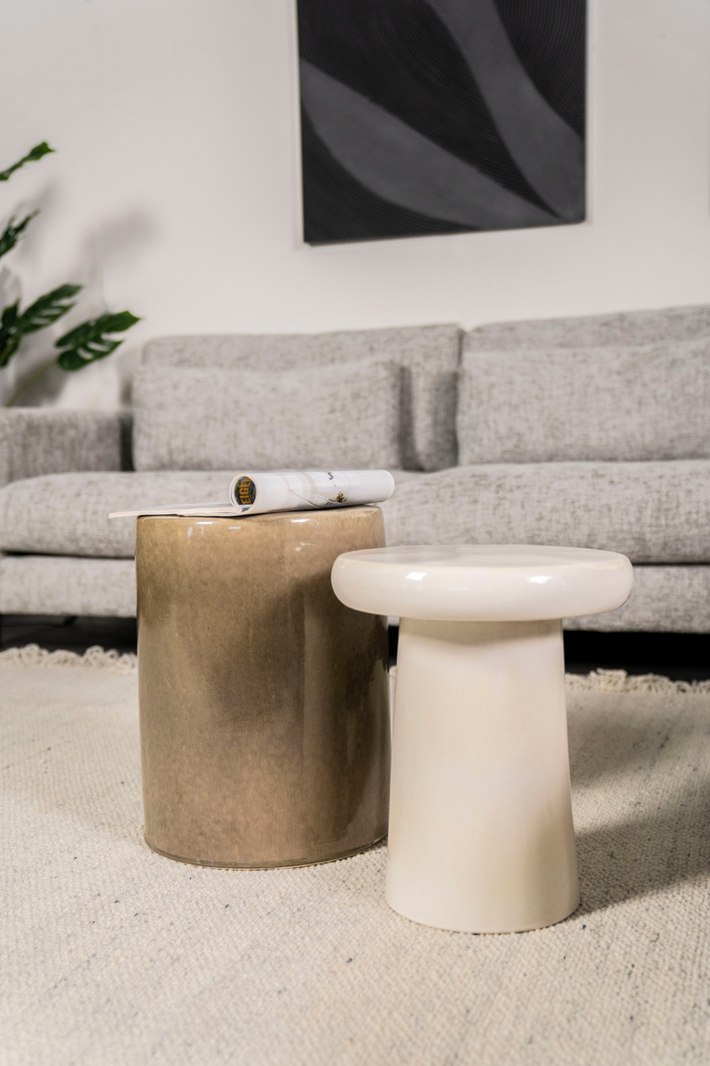 Taupe Ombre Glazed Side Table | By-Boo Dainty | Oroatrade.com