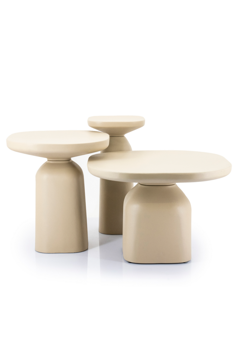 Beige Aluminum Side Table | By-Boo Squand | Oroatrade.com