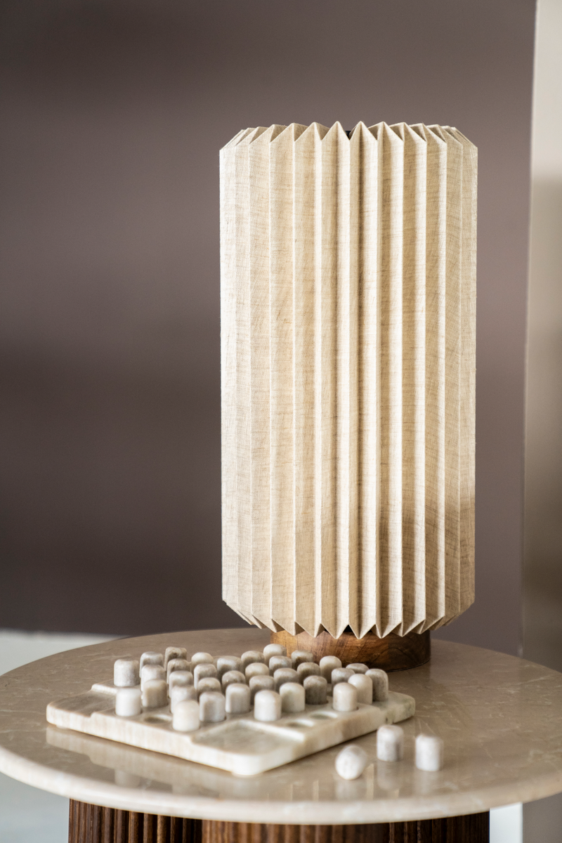 Fluted Linen Table Lamp | By-Boo Zuki | Oroatrade.com